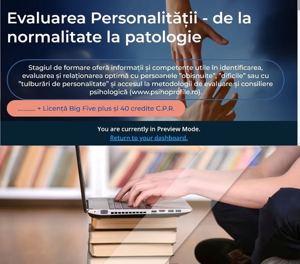 Evaluarea personalității – de la normalitate la patologie