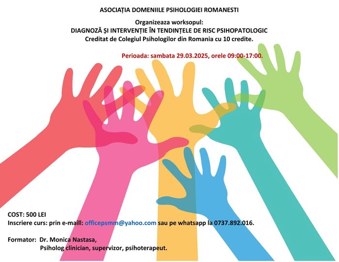 Diagnoză și intervenție în tendințele de risc psihopatologic | MAR25