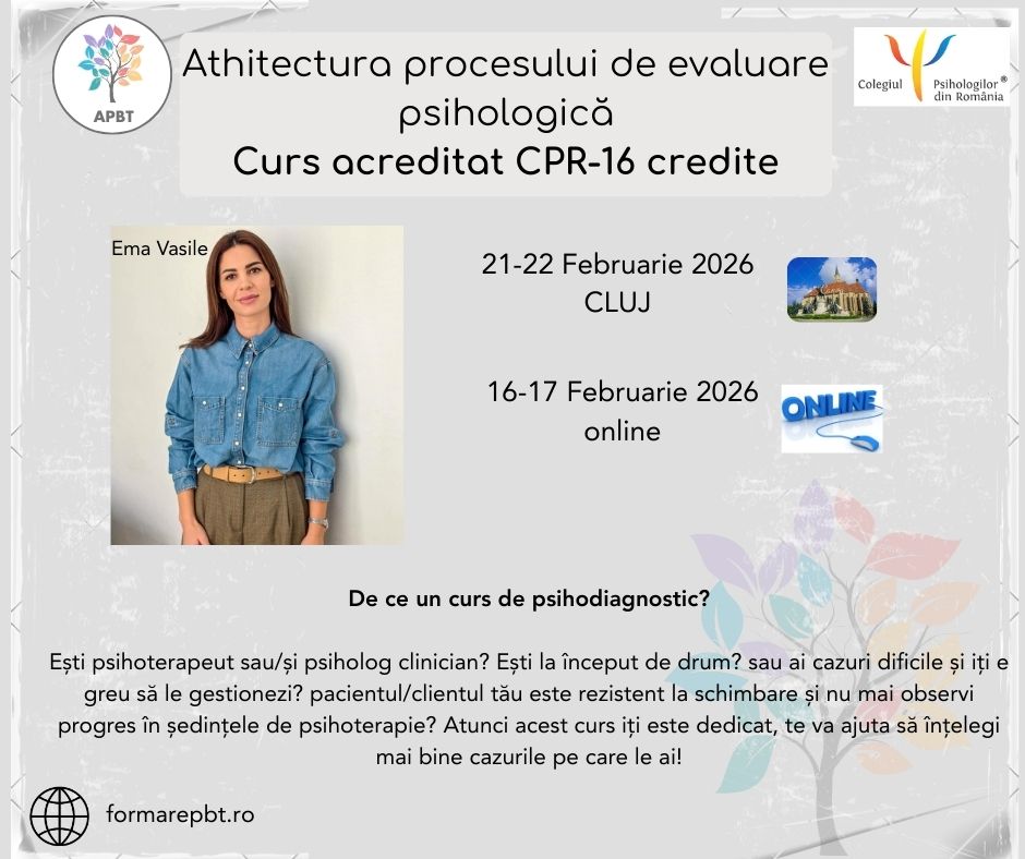 Arhitectura procesului de evaluare psihologică | feb 2026