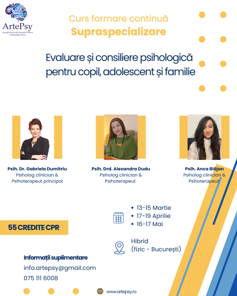 Evaluarea parentalității, coparentalității și a relației părinte–copil: metode și instrumente | mai 2026
